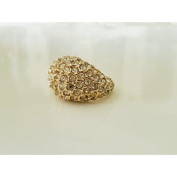 Vintage Lot of 2 Rhinestone Costume Rings - Picture 2 of 6